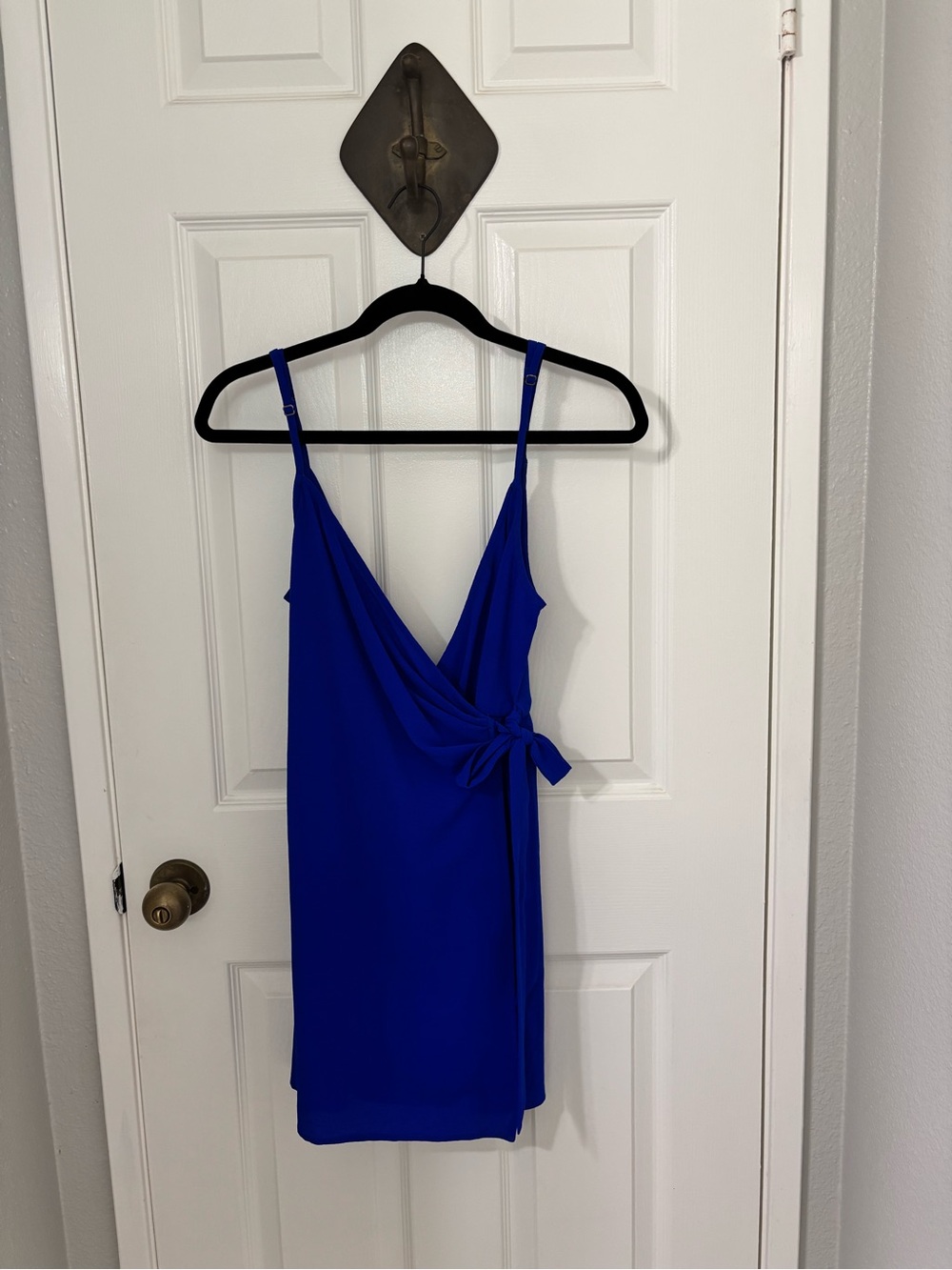 Show Me Your Mumu Electric Blue Slip Dress with Side Tie